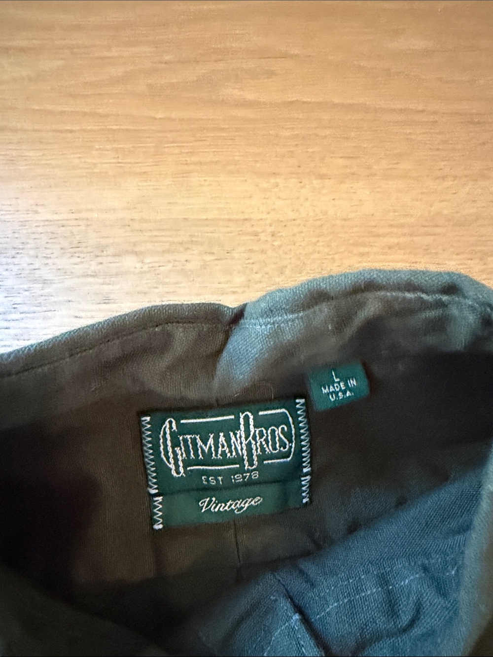 Gitman Brother’s Vintage, Classic Button-Down Men's Shirt - Olive Green - Picture 2 of 7